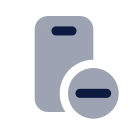 Smartphone minus icon, Imprint style