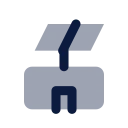 Solar rooftop icon, Imprint style