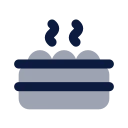Steamer basket icon, Imprint style