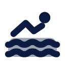 Swimming icon, Imprint style