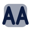 Text uppercase icon, Imprint style