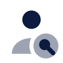 User search icon, Imprint style