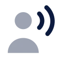 User voice icon, Imprint style