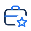 Briefcase star icon, Jass style