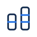 Chart stacked icon, Jass style