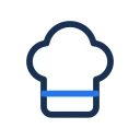 Chef hat icon, Jass style