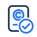 Copyright document check icon, Jass style