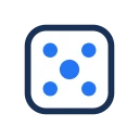 Dice 5 icon, Jass style