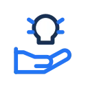 Hand holding bulb icon, Jass style