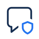 Message square shield icon, Jass style