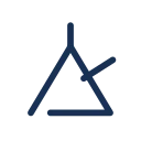 Percussion triangle icon, Jass style
