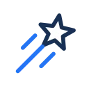 Shooting star icon, Jass style