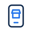 Shop on mobile icon, Jass style
