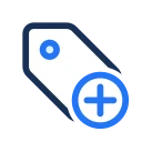 Tag plus icon, Jass style