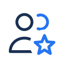 Users star icon, Jass style