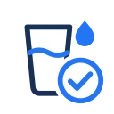 Water intake check icon, Jass style