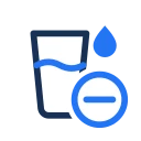 Water intake minus icon, Jass style
