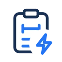 Workout plan bolt icon, Jass style