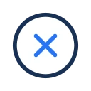 X circle icon, Jass style