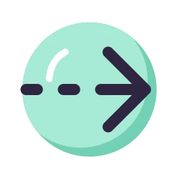 Arrow dashed right icon, Lineal style