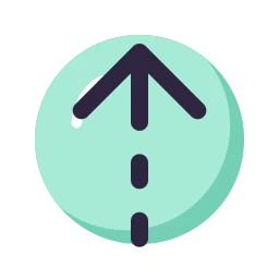 Arrow dashed up icon, Lineal style