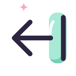 Arrow from bar left icon, Lineal style
