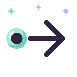 Arrow from dot right icon, Lineal style