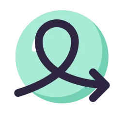 Arrow loop icon, Lineal style