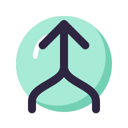Arrow merge icon, Lineal style