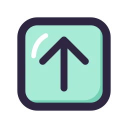 Arrow square up icon, Lineal style