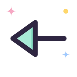 Arrow triangle left icon, Lineal style