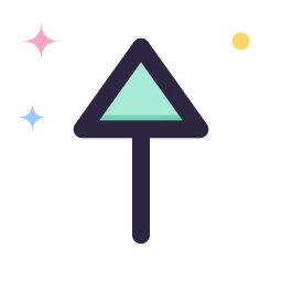 Arrow triangle up icon, Lineal style