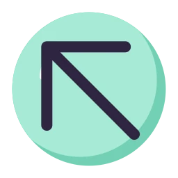 Arrow up left icon, Lineal style