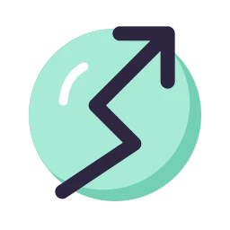 Arrow zigzag icon, Lineal style