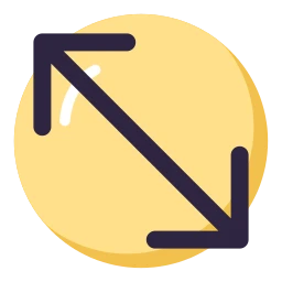 Arrows diagonal alt icon, Lineal style