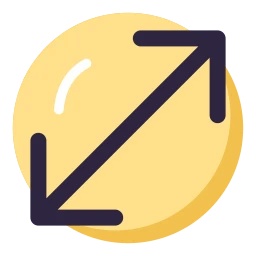 Arrows diagonal icon, Lineal style