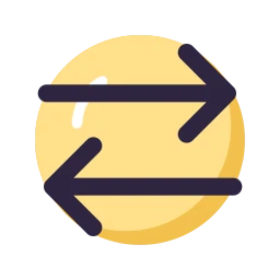 Arrows exchange icon, Lineal style