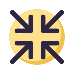 Arrows minimize icon, Lineal style