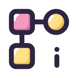 Automation flow info icon, Lineal style
