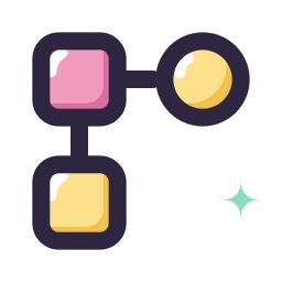 Automation flow icon, Lineal style