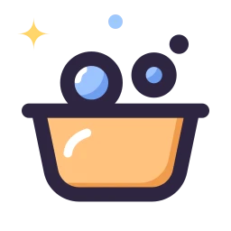 Baby bath icon, Lineal style