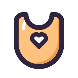 Baby bib icon, Lineal style