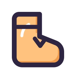 Baby booties icon, Lineal style