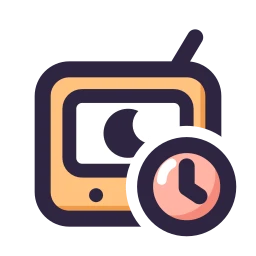 Baby monitor clock icon, Lineal style