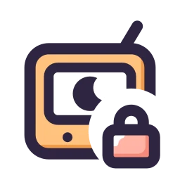 Baby monitor lock icon, Lineal style