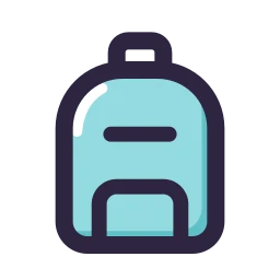 Backpack icon, Lineal style