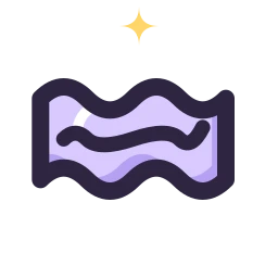 Bacon icon, Lineal style