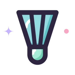 Badminton icon, Lineal style