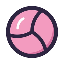 Ball volleyball icon, Lineal style