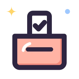 Ballot box icon, Lineal style
